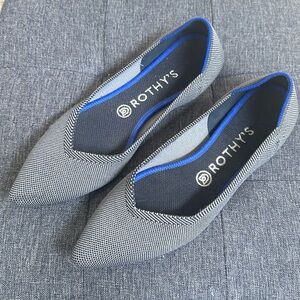 Rothy’s Pointy Toed Gray Flats, Size 9